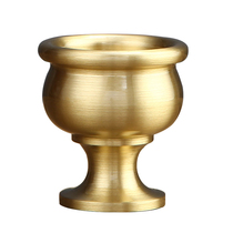 Pure copper light body glass Holy water cup tea cup tea cup for Buddha cup water Cup Guan Gong God copper wine glass
