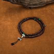 Zang jusheng passing on old Buddha pearl explosion old oil moisturizing ladle berries Bodhi 108 Buddha beads candida beads hand in hand