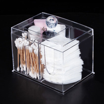 Cotton stick containing box acrylic dust-proof cosmetic makeup cotton containing box transparent dresser containing multifunction