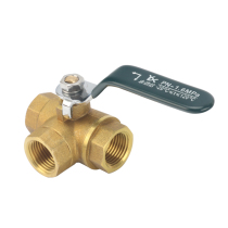 L-type thickened brass three-way ball valve water valve valve switch DN20 6 minutes 4 points DN15 three-way copper ball valve door