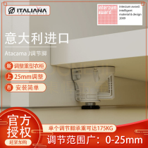Italian IF imported furniture adjusting foot large load bearing zinc alloy wardrobe cabinet high cabinet support ATACAMA