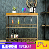 European household kitchen wine cold drink storage rack Three-layer solid wood snack hot pot shop food delivery mobile dining car new product