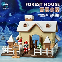 Toy room large doll house large villa mini furniture miniature scene building house model ornaments