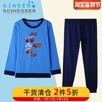 Germany Shuya childrens pajamas spring boys cotton home clothes Cartoon childrens home suit 3B-10381H