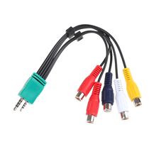 3 5mm 2 5mm to 5RCA Audio Video AV Component Cable Adapter