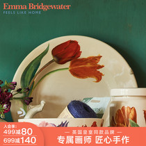 Emma Bridgewater Tulip 10 5 Inch Dinner Plate Home Glazed Color Ceramic Pan Handmade