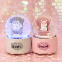 Christmas Eve Snowflake Music Box Crystal Ball Gift Music Box Christmas Girls Birthday Gifts Children Gifts