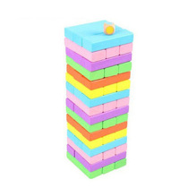 Colorful stacked high wooden toys Stacked happy draw building blocks Tower Puzzle parent-child table games