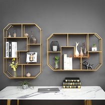 Wall bookshelf wall hanging wall locker bedroom wall creative lattice living room wine rack hanging cabinet wall cabinet