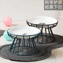Pet Ceramic Bowl Nordic Cat Bowl High Foot Ceramic Cat Food Bowl Zero Food Canned Dish Anti-Cervical Spondylosis Anti-Cat Food Basin