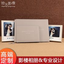 Wash and make a photo album custom made for couples wedding yarn baby high-end paint horizontal version of the leather wedding souvenir book