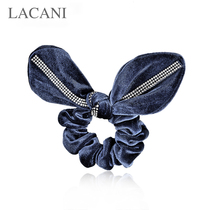 Hairband floral headdress Korea tie hair rope tie hair rabbit head velvet cloth loop head rope hair accessories ball head jewelry
