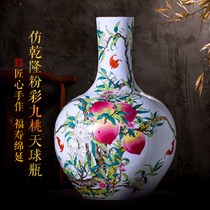 Jingdezhen ceramic antique Large Vase ornaments living room floor flower arrangement Chinese home porch decoration crafts