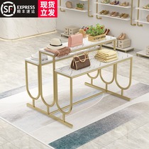 Clothing store Zhongdao display rack display rack shopping mall shoe bag store shoe rack high school low gold five-layer light luxury water table