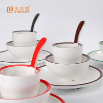 A5 melamine bowl plate combination tableware hot pot restaurant set eating bowl commercial table imitation porcelain dishes four-piece set