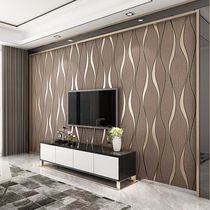 Modern simple 3d three-dimensional curve vertical stripe wallpaper living room video wall bedroom TV background wall home decoration wallpaper