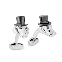 King of British RT cufflinks Tateossian wearing hats Dachshund sleeves men French cuff buttons light luxury gifts