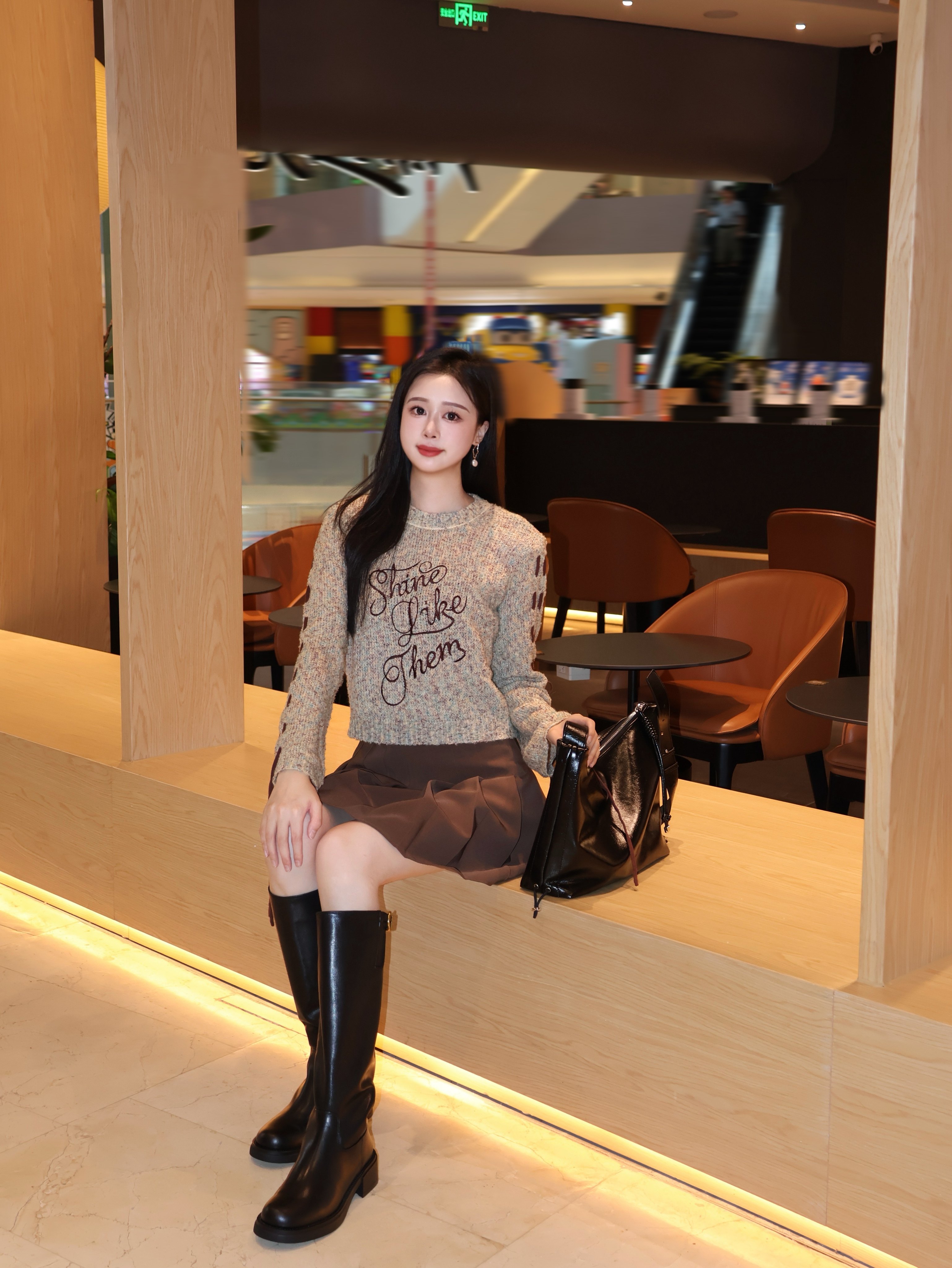 kisscat接吻猫[城市旅人]骑士靴，万茜方枪枪美洋同款真皮皮带扣复古英伦风