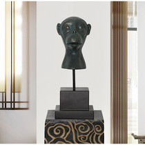 Chinese porch TV cabinet desktop ornaments twelve zodiac animal head living room decoration home accessories resin crafts