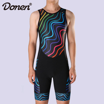 Dahn riding suit spring and summer iron three-piece suit Italian imported fabric competition suit swimming sleeveless one-piece suit
