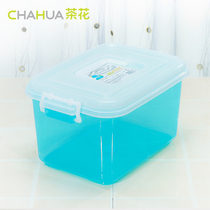 Camellia transparent storage box thick storage box plastic storage box snack storage cosmetics jewelry storage