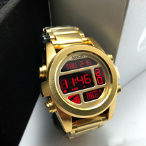 nixon Watch Mens nixon Digital Luminous Waterproof Multifunctional Tuhao Gold Belt Quartz Mens Watch