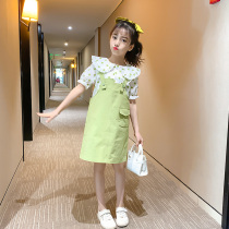Korean girls back skirt suit Xia Bo Dao doll collar college style temperament Lady summer Korean dress tide