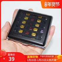 30-grid silicone inner pad soft inner pad gem box glass cover transparent diamond box color treasure sample storage box display Channel