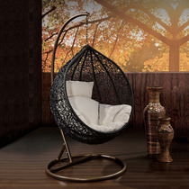 Outdoor new hanging blue rattan chair cushion hanging chair patio garden lying chair terrace outdoor indoor balcony hanging basket for autumn