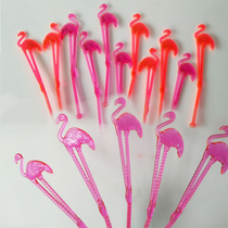 Flamingo wine stick plastic bartender mixing rod promotional craft gift coffee stick