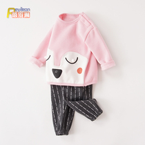 Clearance female baby Autumn suit Spring and Autumn Spring 01-1-3 years old female baby out clothes 12 months 6 cute 2