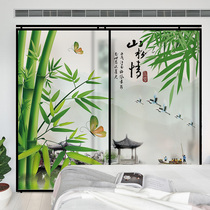 Bathroom anti-peep sliding door kitchen frosted glass sticker decoration personalized creative window toilet film anti-Peep