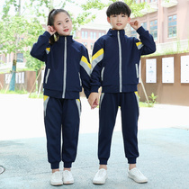 Primary school childrens school uniforms Spring and autumn style sports suit Junior high school class Two sets of autumn clothes kindergarten garden clothes into the garden clothes