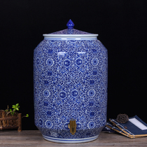 Jingdezhen ceramic water wine jar wine jar wine jar wine jar antique wine jar wine bottle with faucet 50 Jin 100kg