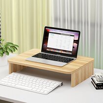 Wooden raised stand Computer bracket Desktop storage printer stand Monitor raised keyboard base shelf