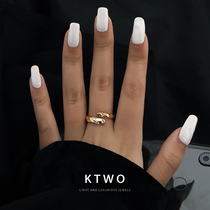 Korean fashion simple new kgold Vine ring female niche temperament Net Red cold wind ins personality ring