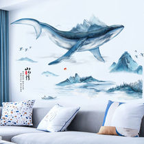 Feather decoration Wall living room bedroom sofa background wall decoration wall sticker personality creative feather hanging wallpaper