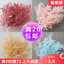 Simulation flower art bamboo leaf wedding decoration grass colorful silk flower fake flower Mimosa wedding hall soft dress flower wedding flower wedding flower