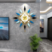 Nordic light luxury wind wall clock living room home fashion watch personality creative art modern simple clock Wall