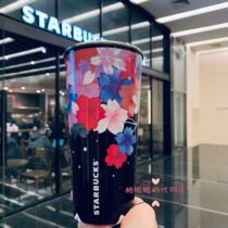 Starbucks 2022 Girls Gifts Night Cherry Blossom Season Dark Night Cherry Double stainless steel Desktop Water Accompanying Cups