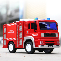 Fire truck toy boy engineering car crane fire truck excavator Children 3-6 years old ladder toy car model 7