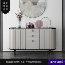 Mu light luxury new Chinese side cabinet modern simple marble entrance cabinet living room tea cabinet locker