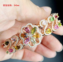  925 silver plated white gold rose gold natural candy colour Beatrix bracelet bracelet woman colorful sparkling