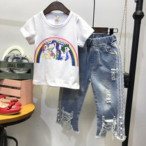 Girl Short Sleeve T-shirt 2020 New Blouse Small Maccartoon Tide Princess 100 Ride Girl CUHK Boy Baby Summer Dress