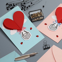 Ai Qing hand congratulation diy love hot air balloon greeting card Film creative men and women birthday party gift props