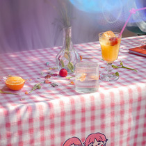 Zuo Hamden Road spring and summer ins plaid picnic cloth Chenille tablecloth fabric dining table PVC waterproof and oil-proof tea table cloth