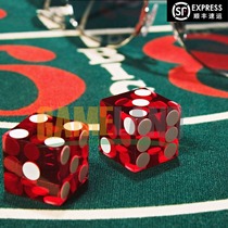 Game mainland Germany imported acrylic 19mm right angle big dice Texas Holdem casino Citi dice sieve