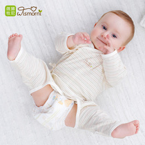 Neonatal monk clothing 0-3 months 6 newborn baby spring and autumn summer thin baby underwear cotton set cotton