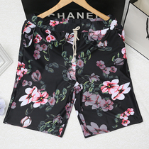 Beach pants seaside holiday men loose size five-point pants fat stretch casual swimming shorts quick-dry swimming pants