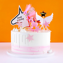 Unicorn pony Net red cartoon new 2021 simulation cake model plastic sample custom birthday
